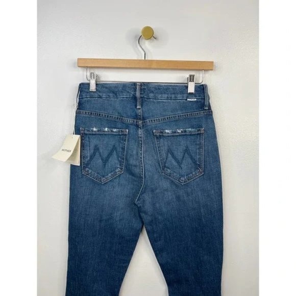 Mother High Waisted Looker Ankle Fray Denim Jean Nature Tune Up Size: 26 NWT - Picture 7 of 8